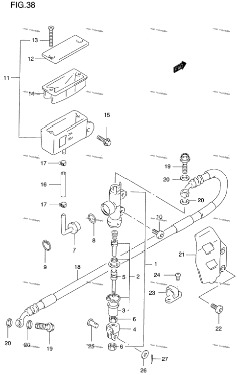 Rear Master Cylinder (Model T)