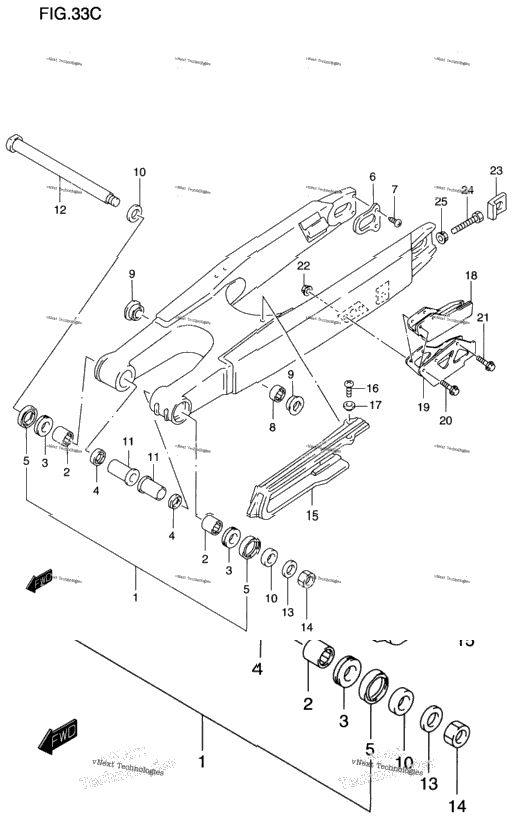 Rear Swinging Arm (Model X)