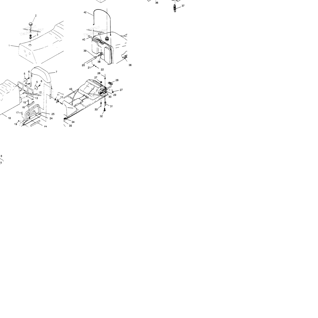 Seat & Gas Tank Assembly Trail Deluxe 0952262