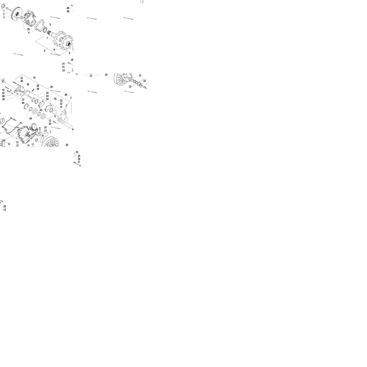 Drive Train Shaft And Brake Assemblies