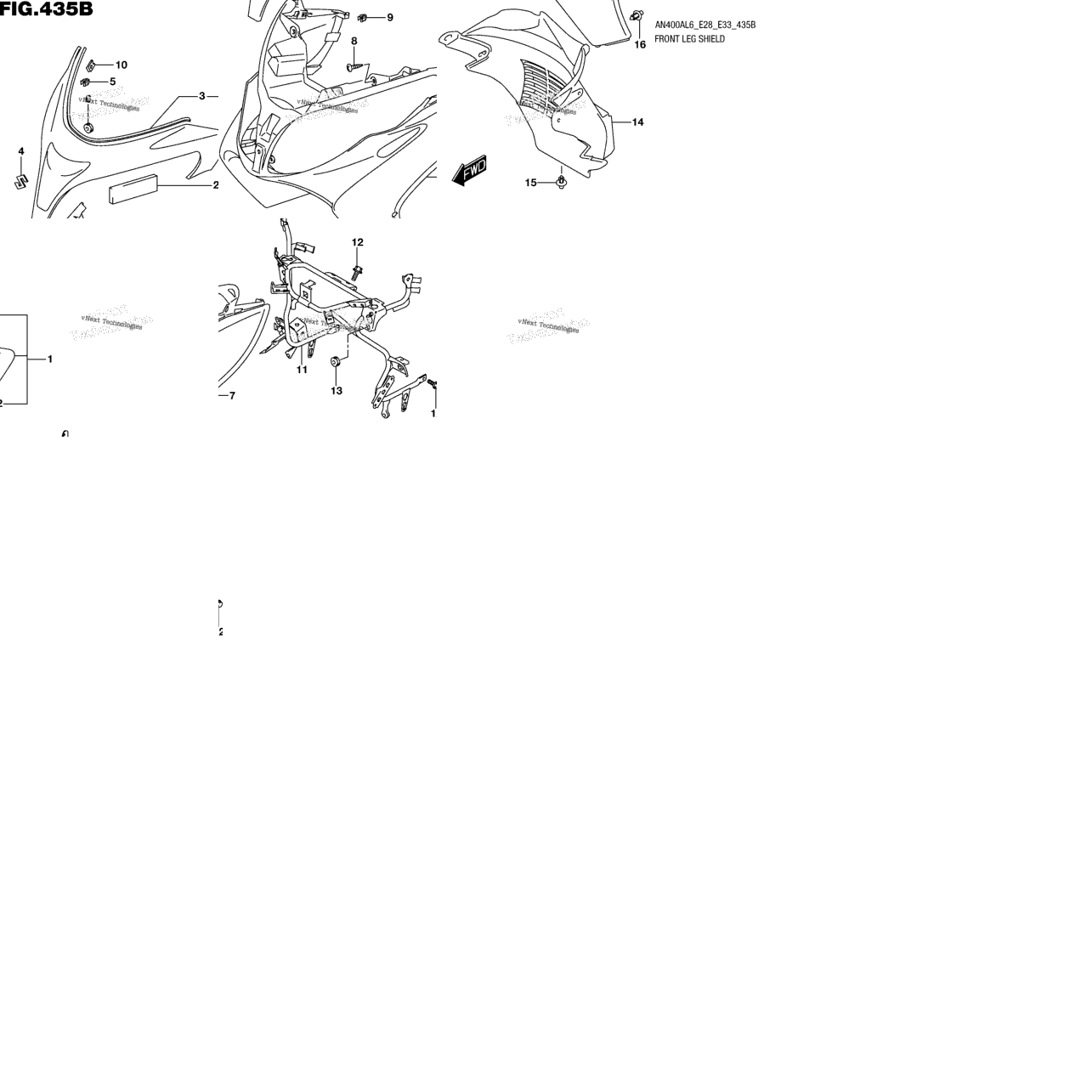 Front Leg Shield (An400zal6 E28)