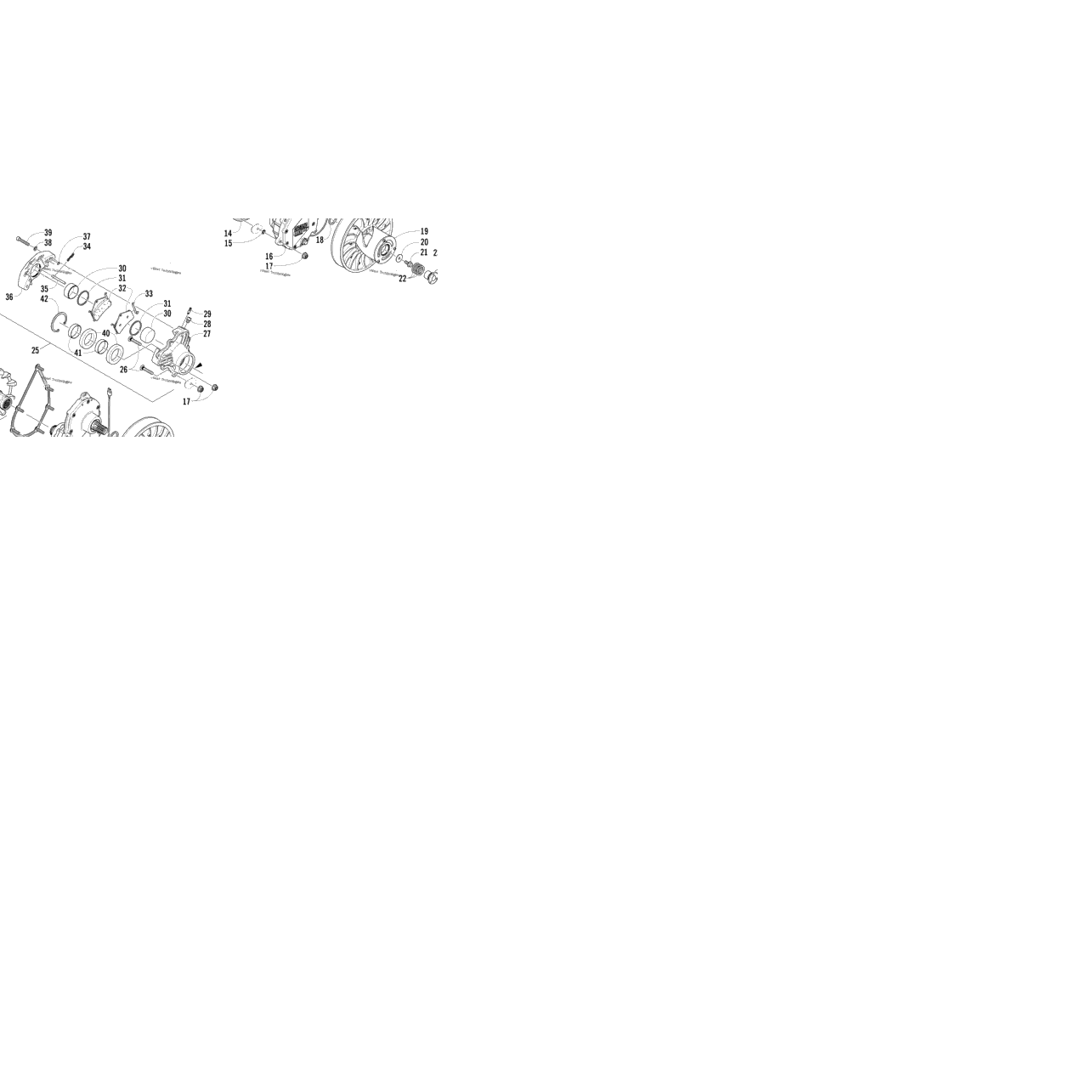 Drive Train Shafts And Brake Assemblies