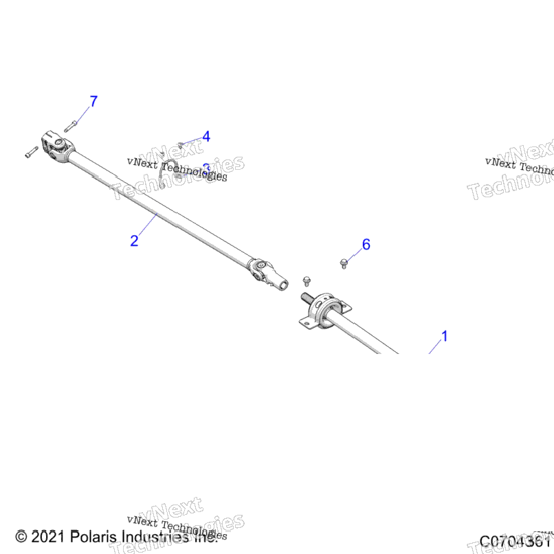 Drive Train, Prop Shaft, Front