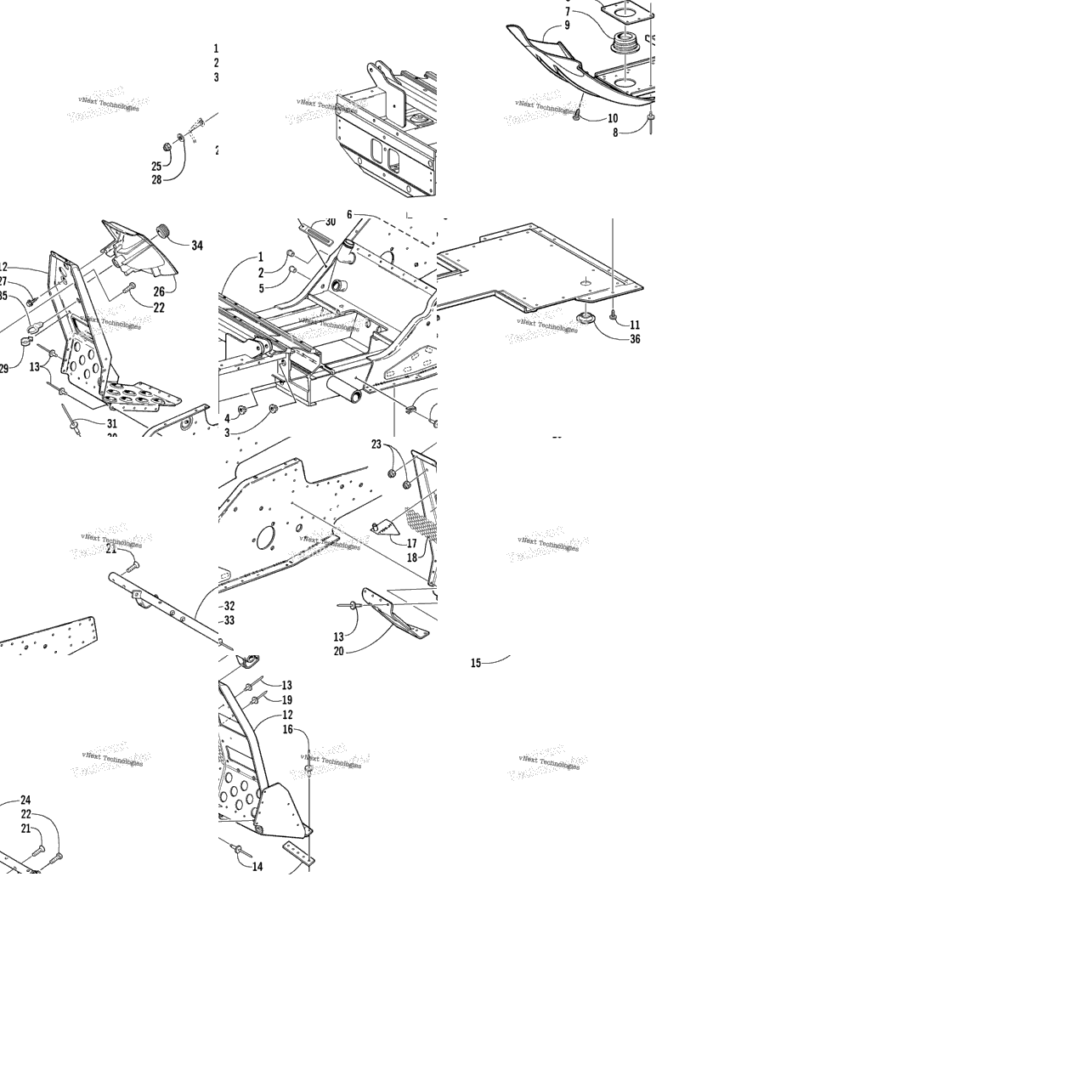 Front Frame And Footrest Assembly