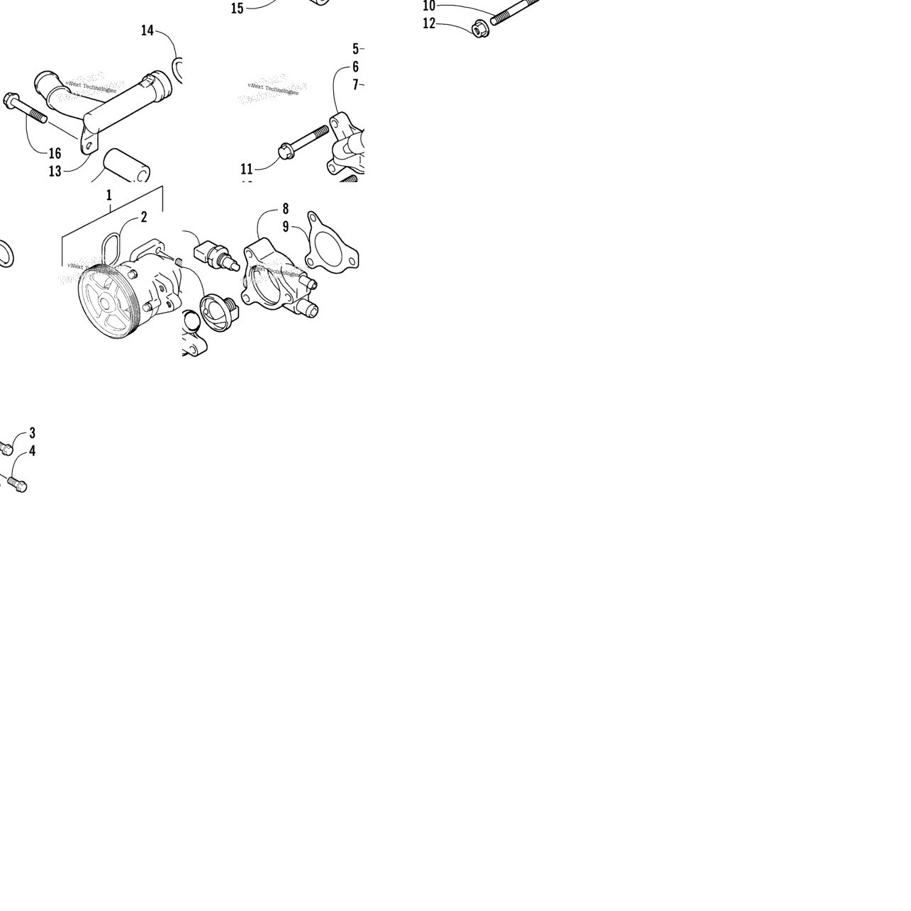 Water Pump And Thermostat Assemblies