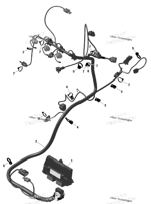 Engine Harness And Electronic Module 900 Ho