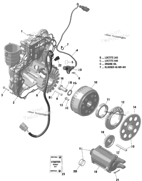 Magneto And Electric Starter 900 Ho
