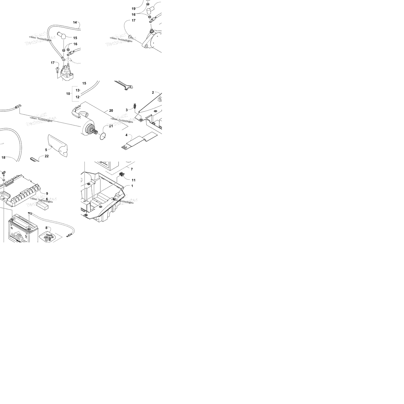 Battery And Starter Assembly