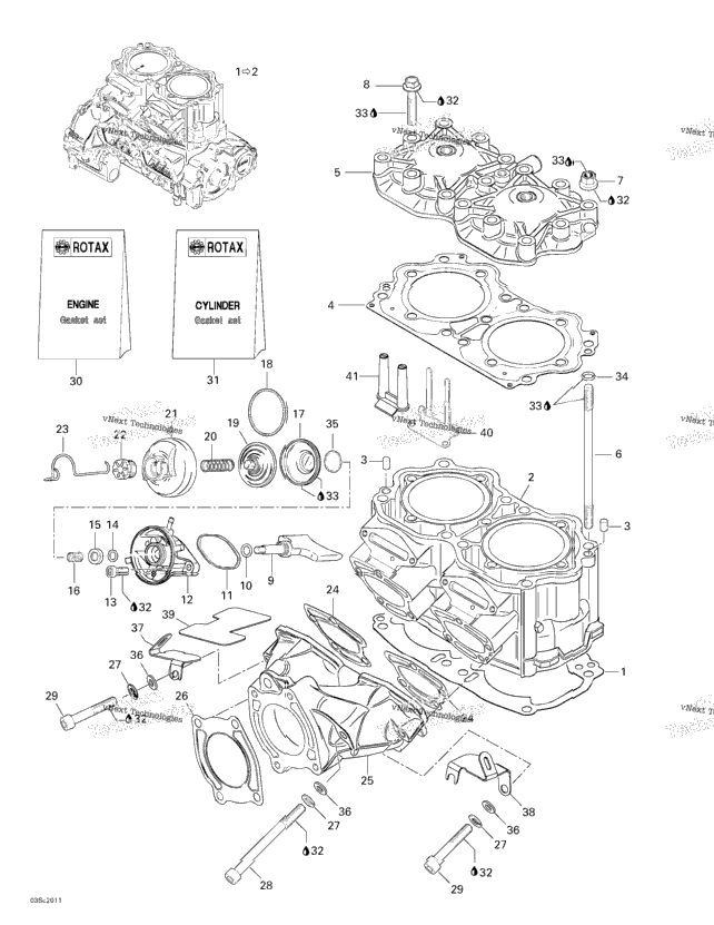 Cylinder, Exhaust Manifold