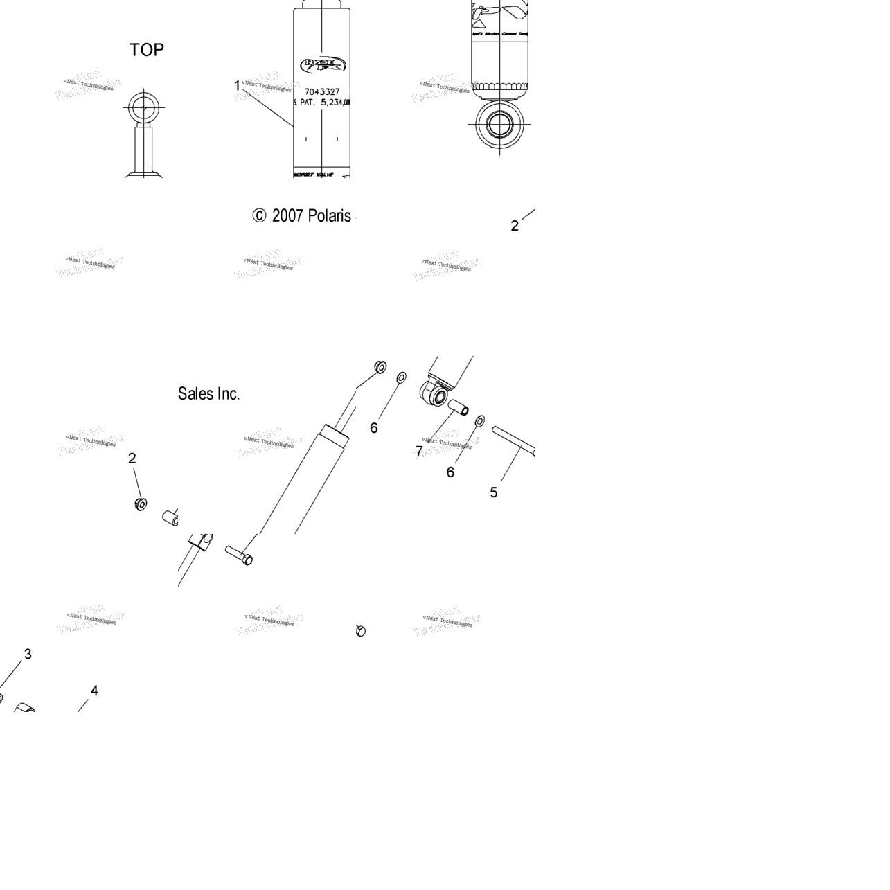 Suspension, Shock, Rear Track (49Snowshockrear)