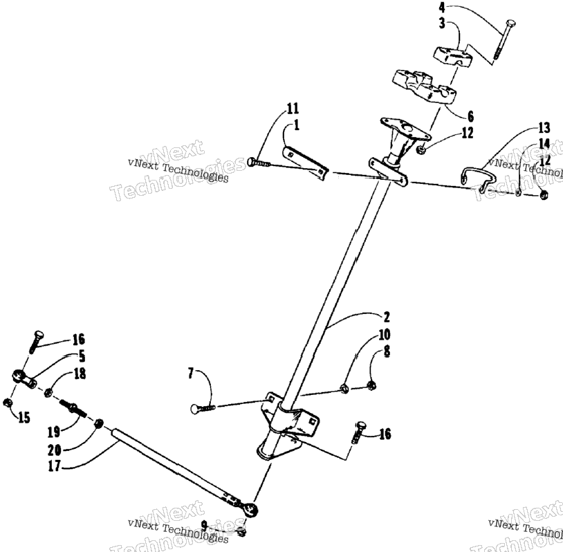 Tie Rod/Steering Post Assembly