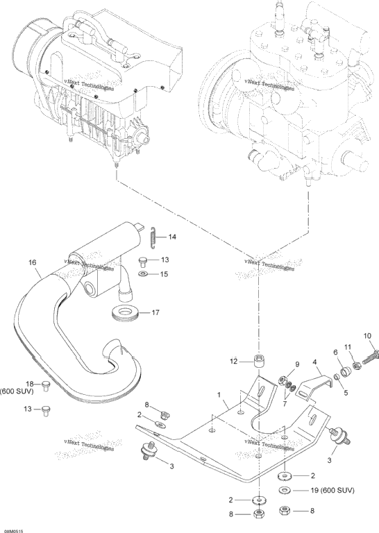 Engine And Engine Support, 600Suv