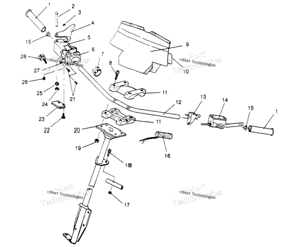 Steering Handlebar Assembly Xlt 0950756, Xlt Sks , Xlt Sks Euro E