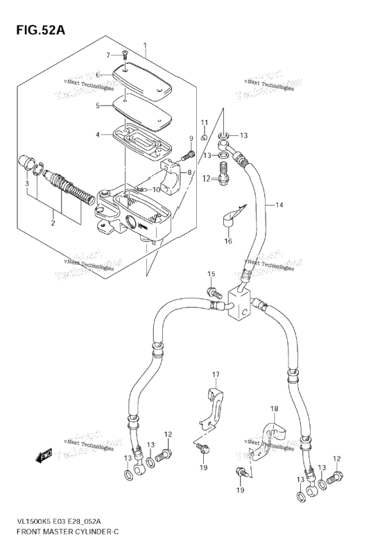 Front Master Cylinder (Model K7/K8/K9)