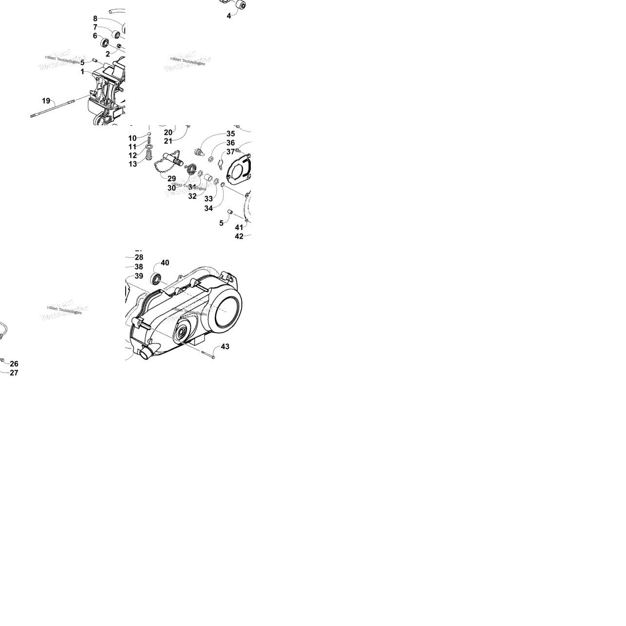 Left Crankcase And Cover Assembly