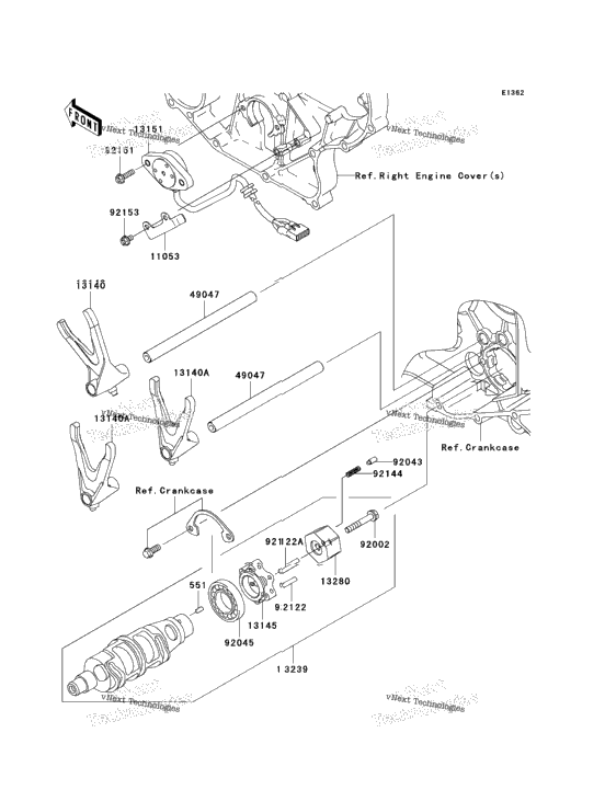 Gear Change Drum/Shift Fork(S)