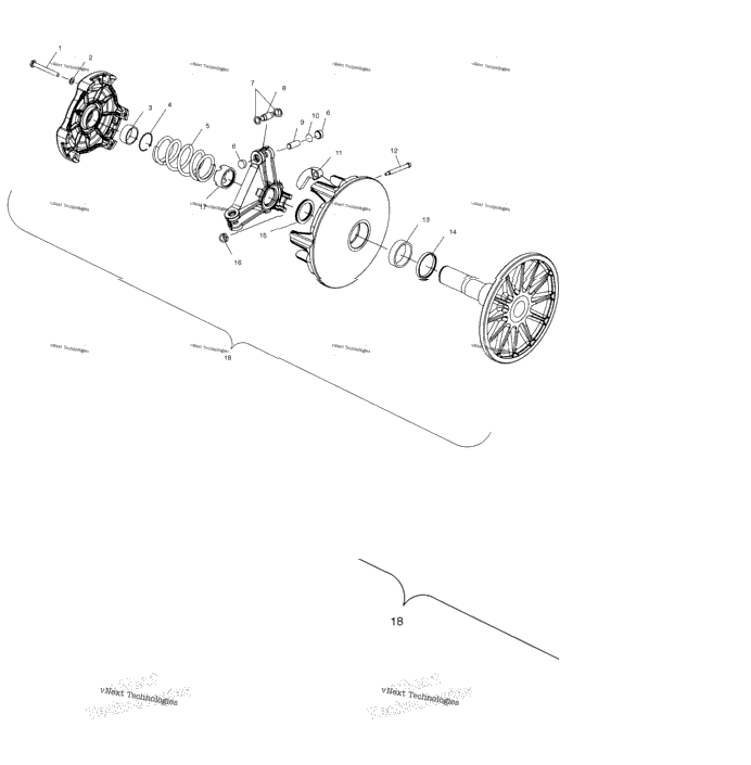Drive Clutch S03nk7cs/As03nl7cs/As03nk8cs/As03nl8cs/As03nm8cs (4978037803C03)