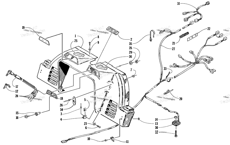 Console, Switches, And Wiring Assemblies