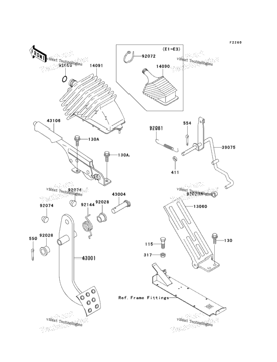Brake Pedal/Throttle Lever