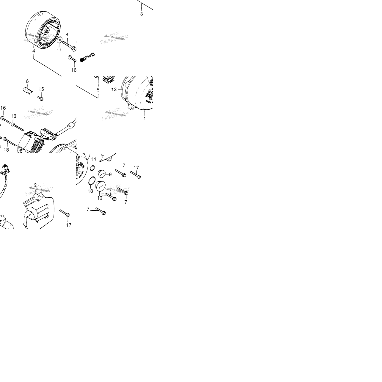 Left Crankcase Cover + Alternator