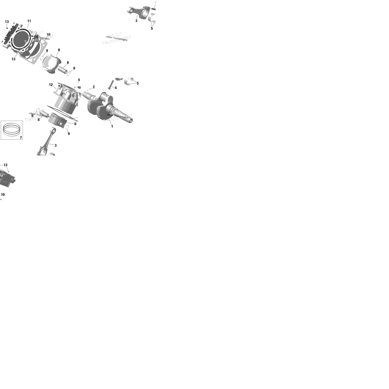 Rotax - Crankshaft, Piston And Cylinder