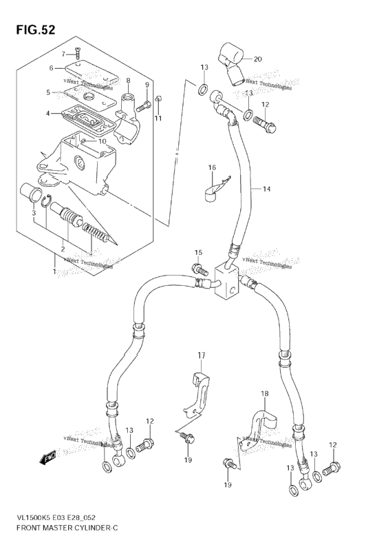 Front Master Cylinder (Model K5/K6)