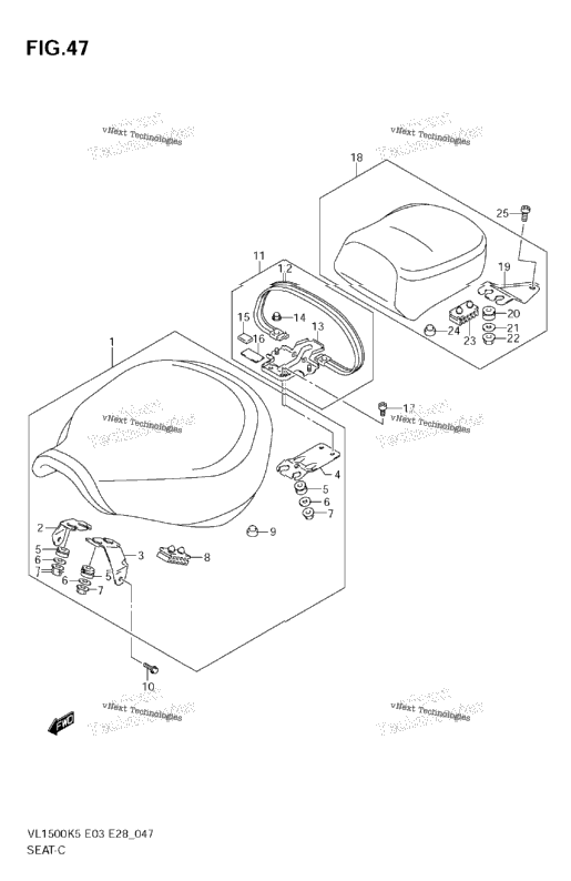 Seat (Vl1500k5/K6/K7/K8/K9)