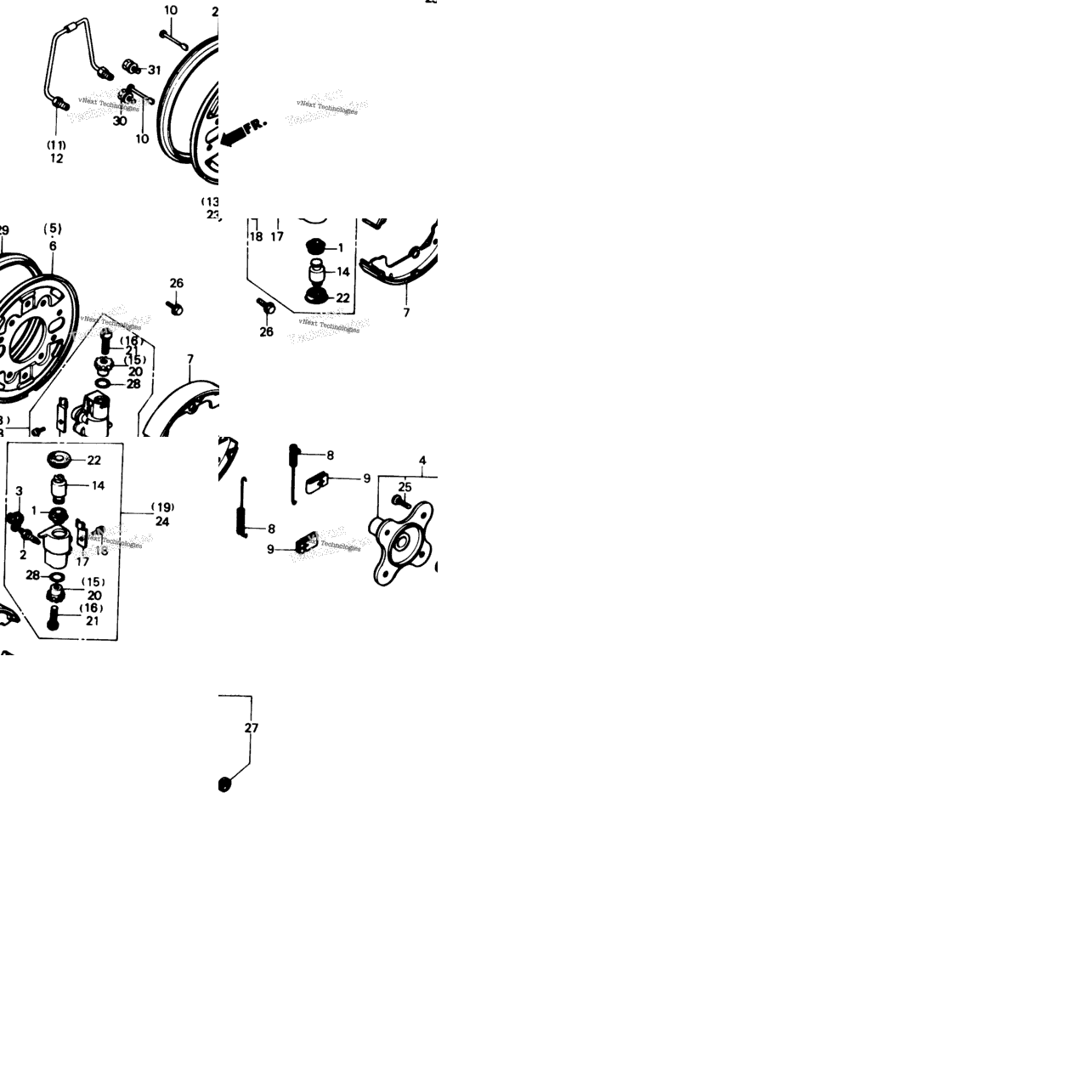 Fr. Brake Panel 86-87