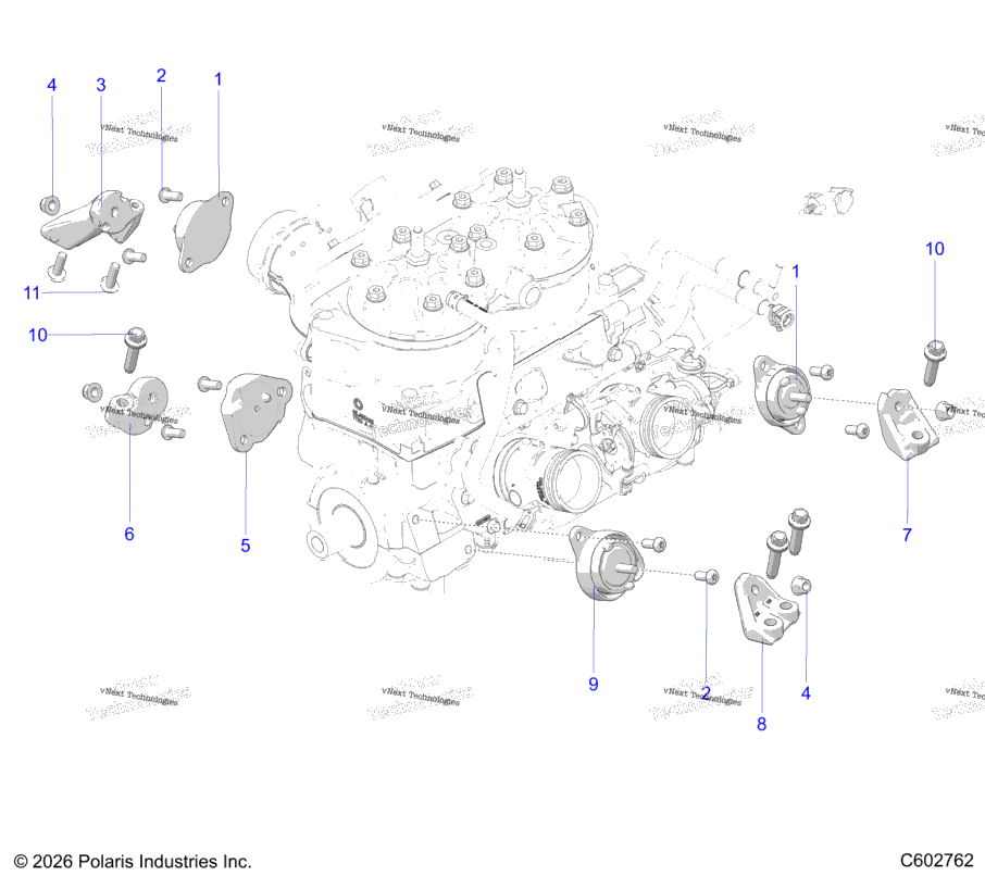 Engine, Mounting