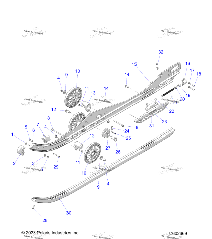 Suspension, Rail Beam Lh/Rh
