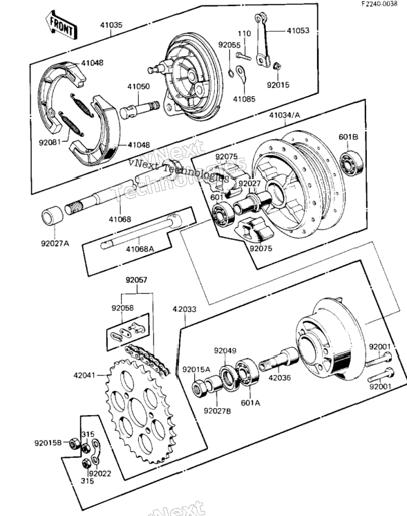 Rear Hub/Brake/Chain