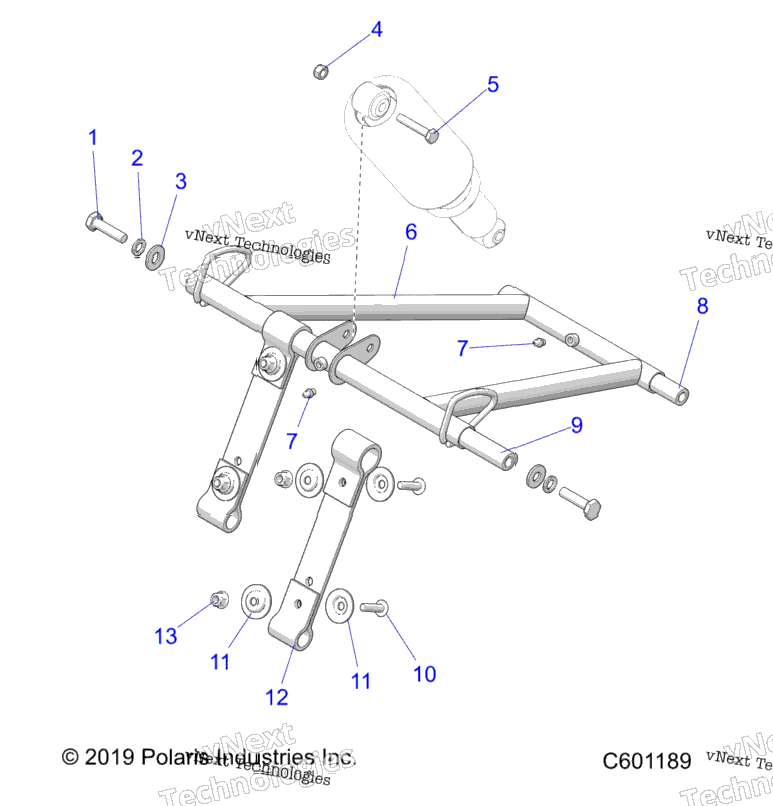 Suspension, Torque Arm, Front