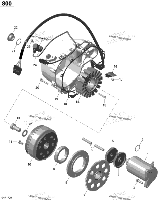 Magneto And Electric Starter - 800R Efi