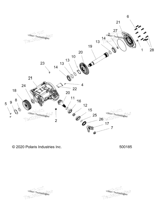 Drive Train, Right Angle Gearcase Asm. 1333968