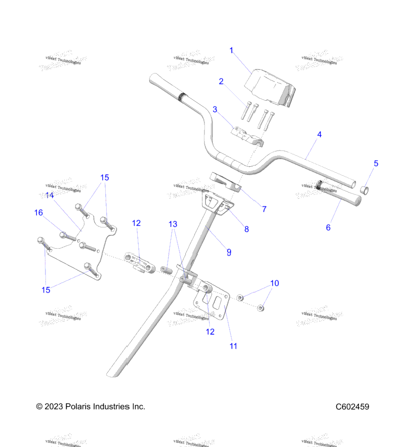 Steering, Hbar, Steering Post, Grips