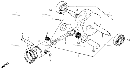 Crankcase + Piston
