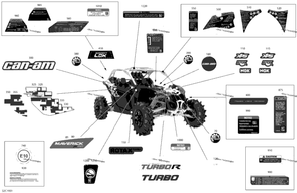 Decals - Turbo R - Package Xmr - North America