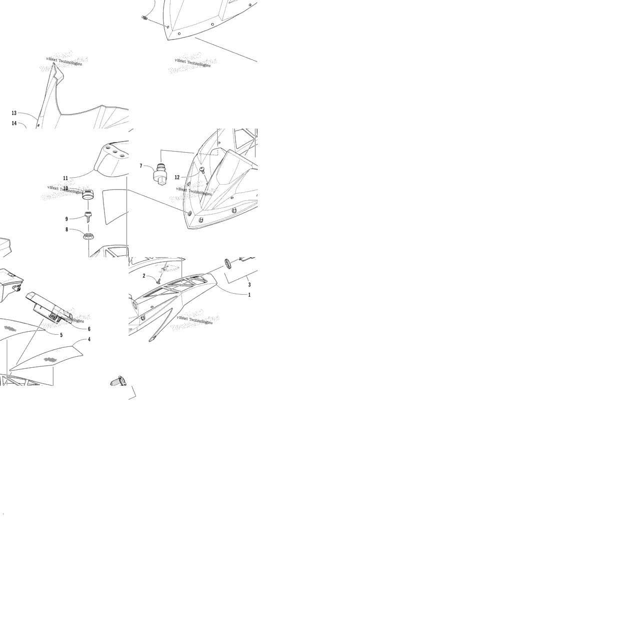 Windshield And Instruments Assemblies