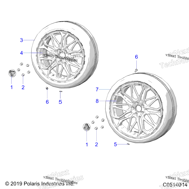 Wheel, Front And Rear All Options