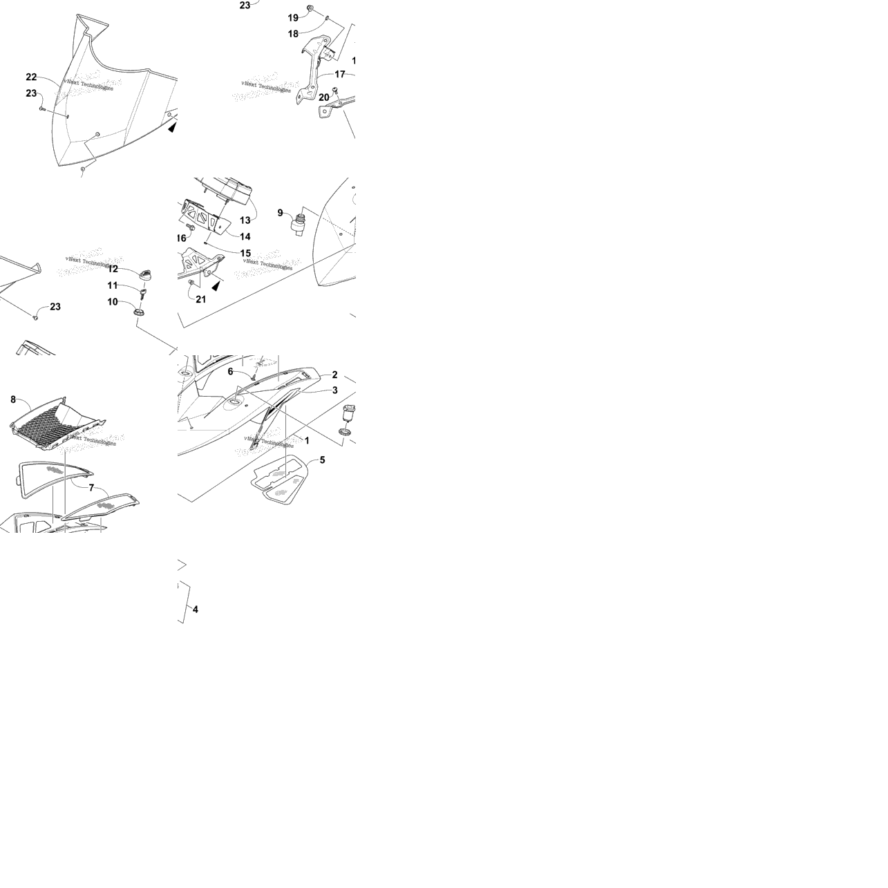 Windshield And Instruments Assemblies