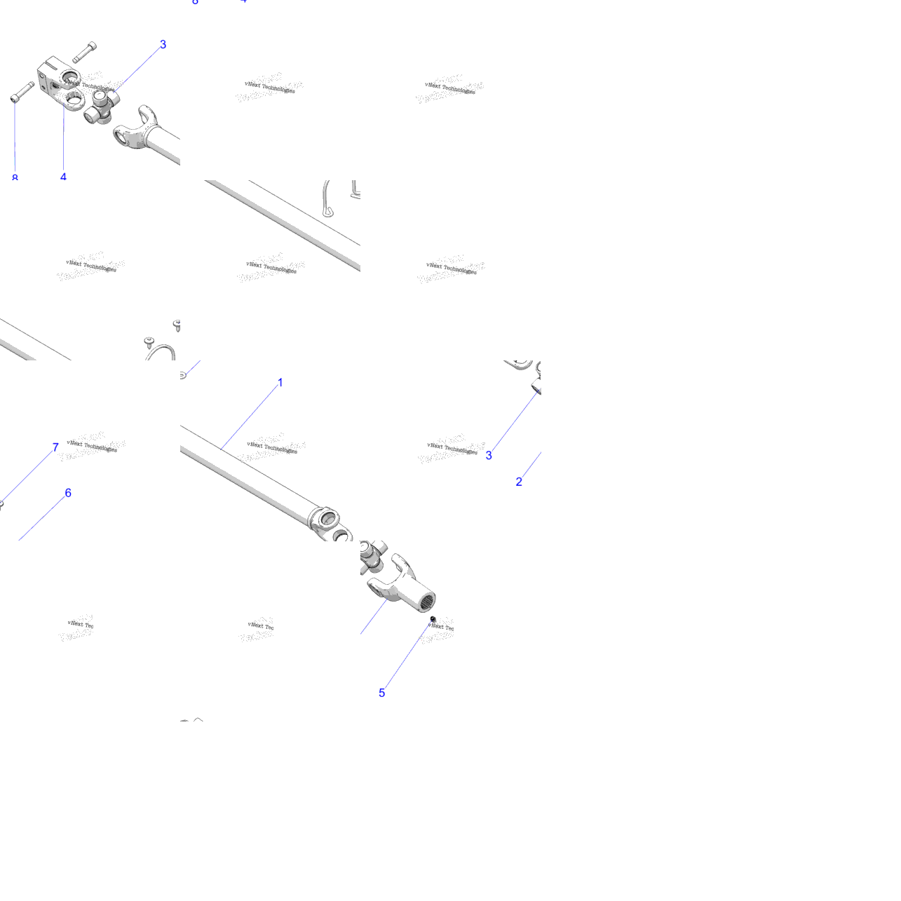 Drive Train, Prop Shaft, Rear