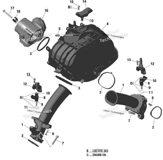 Air Intake Manifold And Throttle Body - 1010R